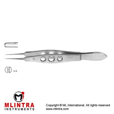 Castroviejo Suture Tying Forcep 1 x 2 Teeth with Tying Platform Stainless Steel, 11 cm - 4 1/4" Tip Size 0.9 mm Castroviejo Suture Tying Forcep 1 x 2 Teeth with Tying Platform Stainless Steel, 11 cm - 4 1/4" Tip Size 0.9 mm